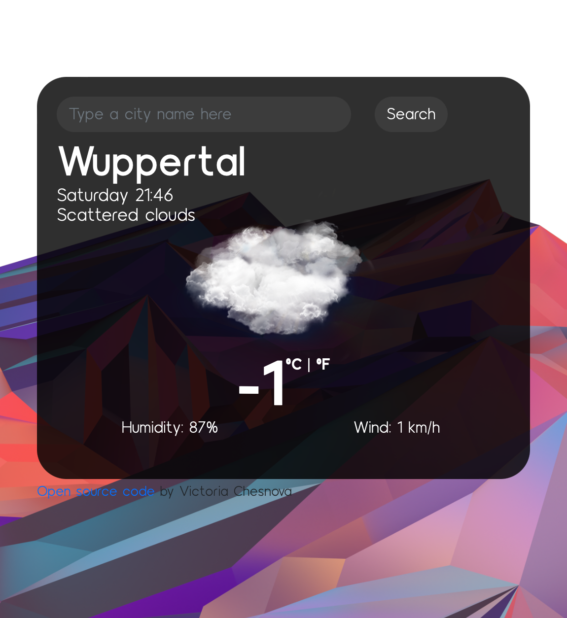 weather project preview